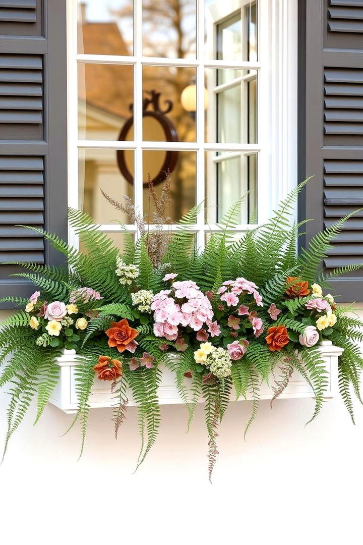 Elegant Fern Finesse - 30 Fall Window Box Ideas