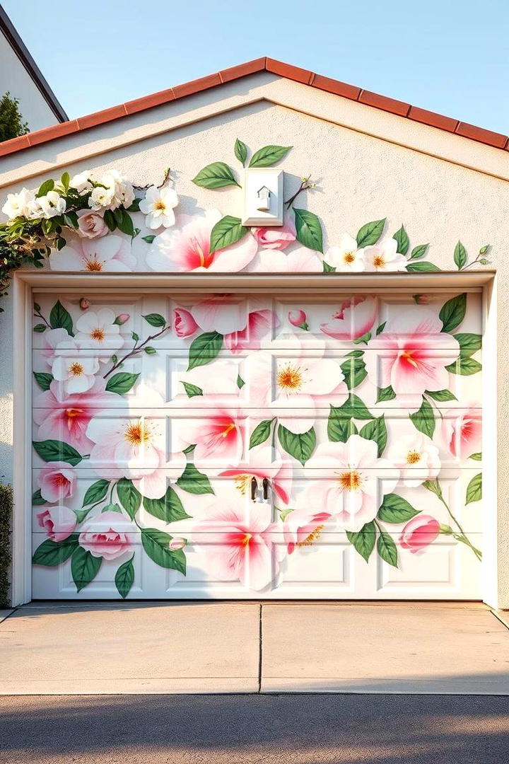 Elegant Floral Extravaganza - 30 Garage Door Murals