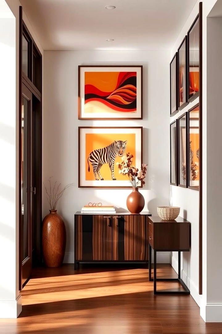 Elegant Gallery Wall - 30 Hallway Decor Ideas