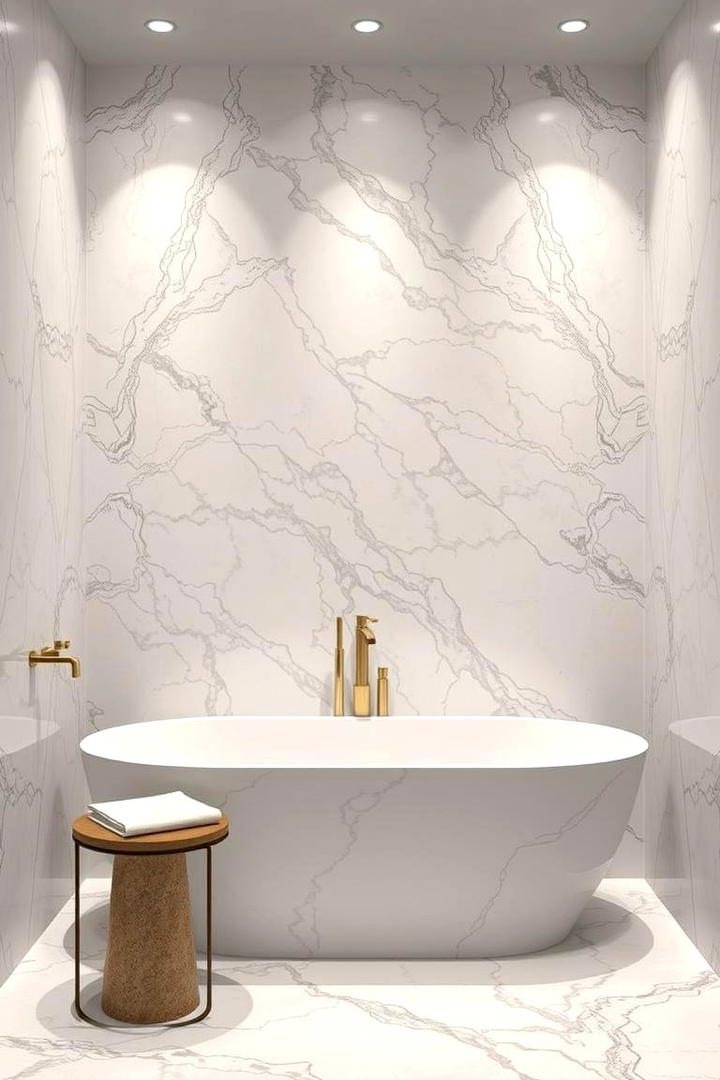 Elegant Marble Texture - 30 Bathroom Mural Ideas