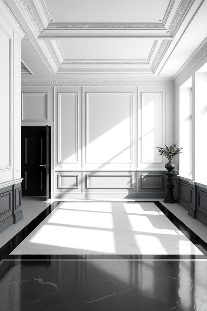 Elegant Monochrome Magic - 30 Floor and Wall Color Ideas