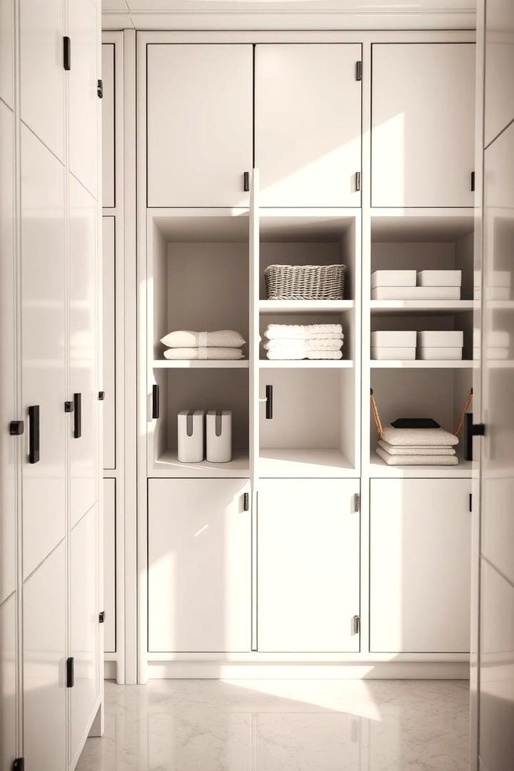 Elegant Monochrome Palette - 30 Locker Decor Ideas