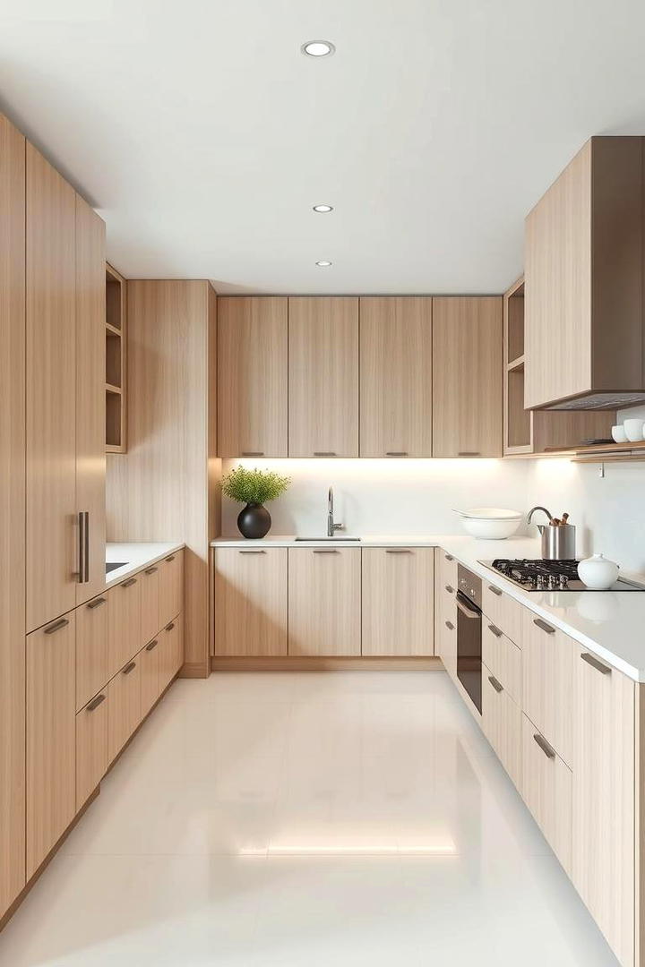 Elegant Monochrome Touch - 30 Kitchens With Light Wood Cabinets