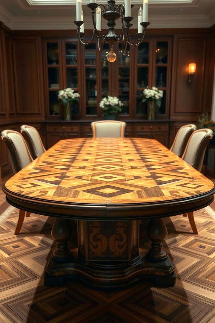 Elegant Parquet Table - 30 Table Design Ideas