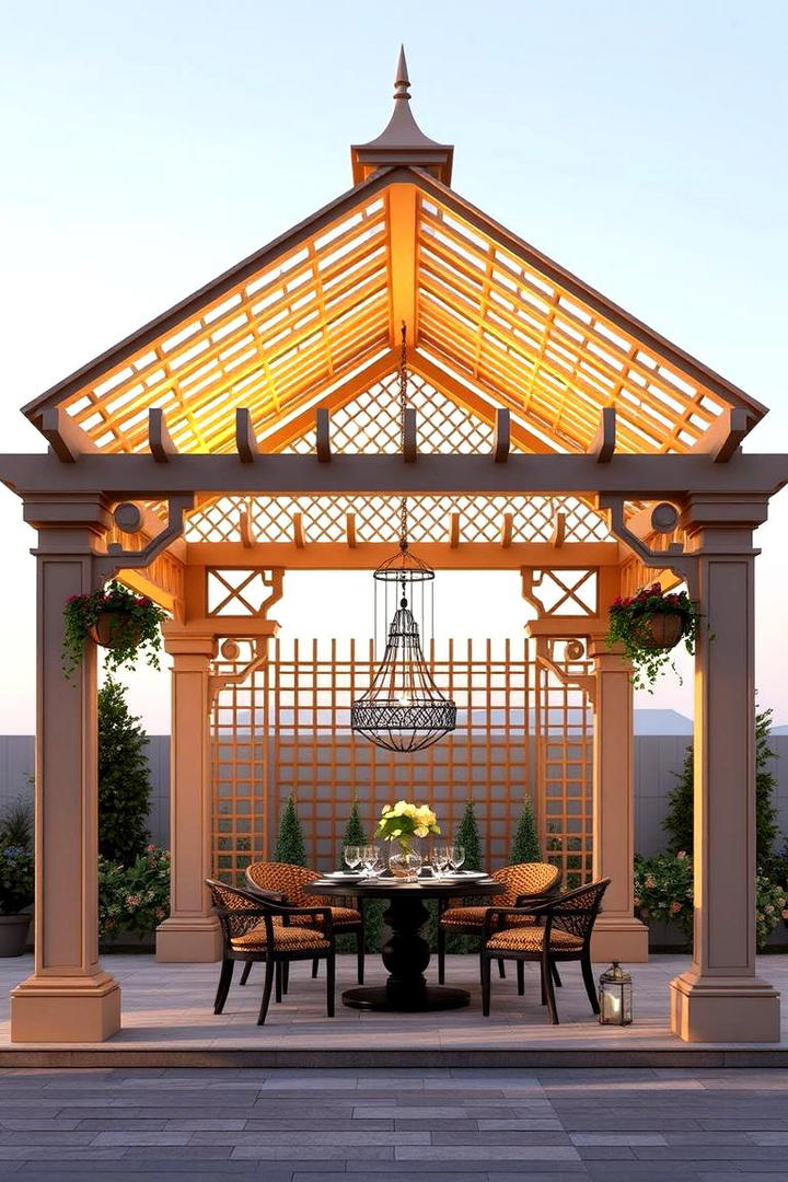 Elegant Pergola Inspired Gazebo - 30 Backyard Gazebo Ideas