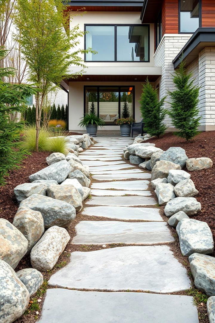 Elegant Rock Trail - 30 Rock Walkway Ideas