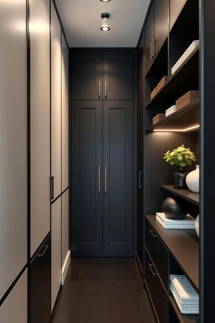 Elegant Space Optimization - 30 Black Hallway Ideas