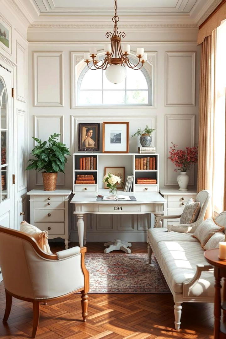 Elegant Study Nook - 30 Preppy Room Ideas