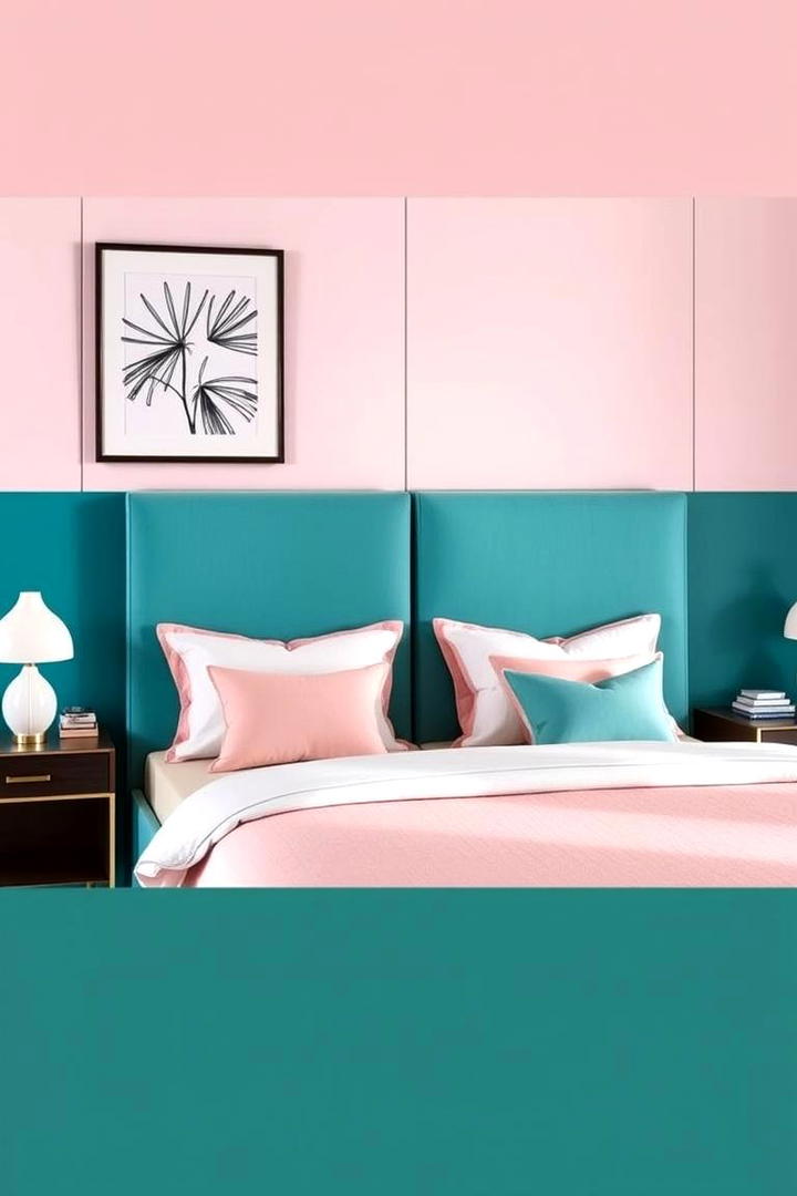 Elegant Teal and Pink Nightstands - 30 Teal and Pink Bedroom Ideas