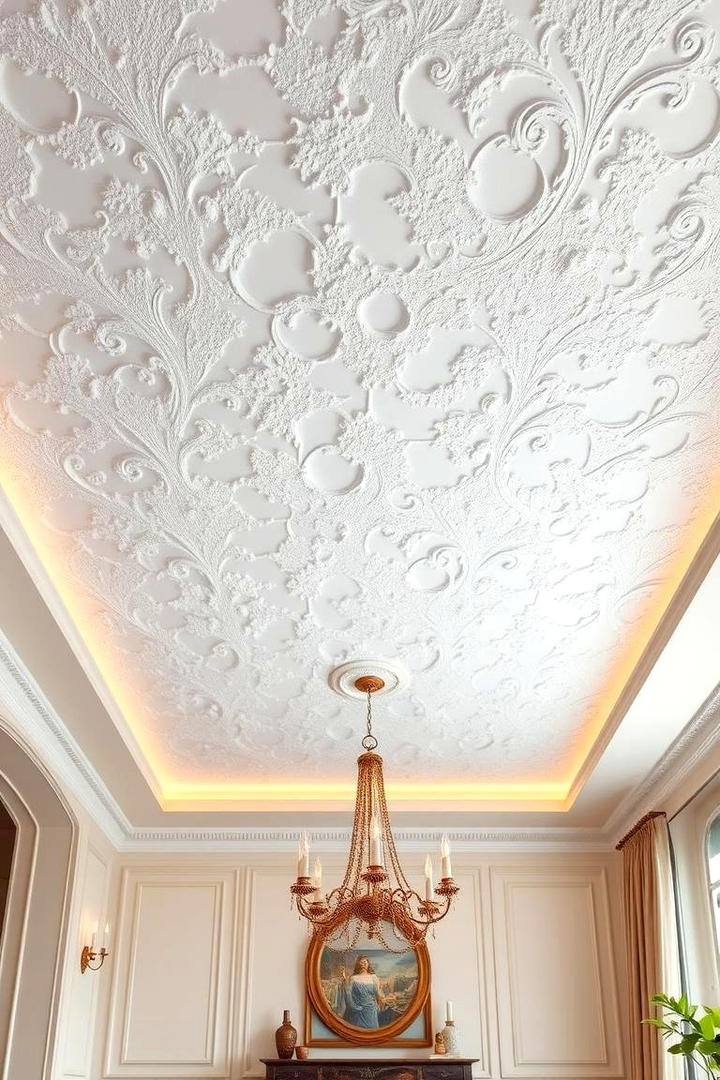 Elegant Textured Plaster - 30 Accent Ceiling Ideas