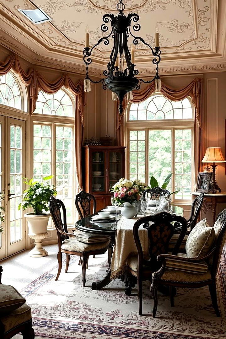 Elegant Victorian Dining Room - 30 Sunroom Dining Room Ideas