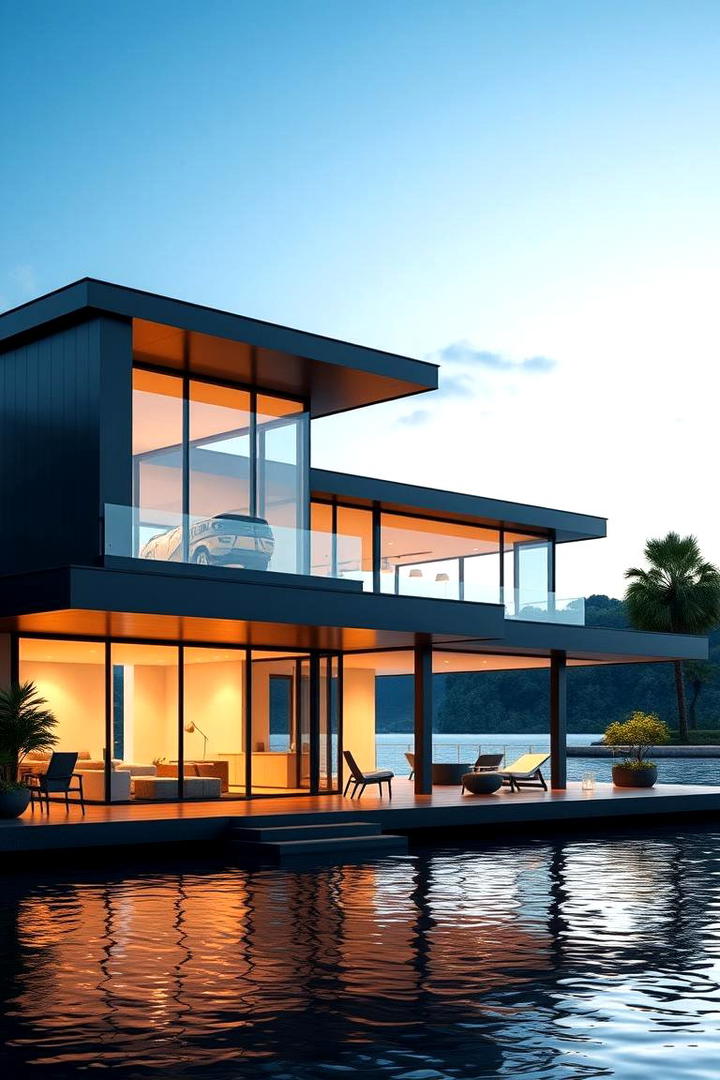 Elegant Waterfront Residence - 30 houses with black roofs