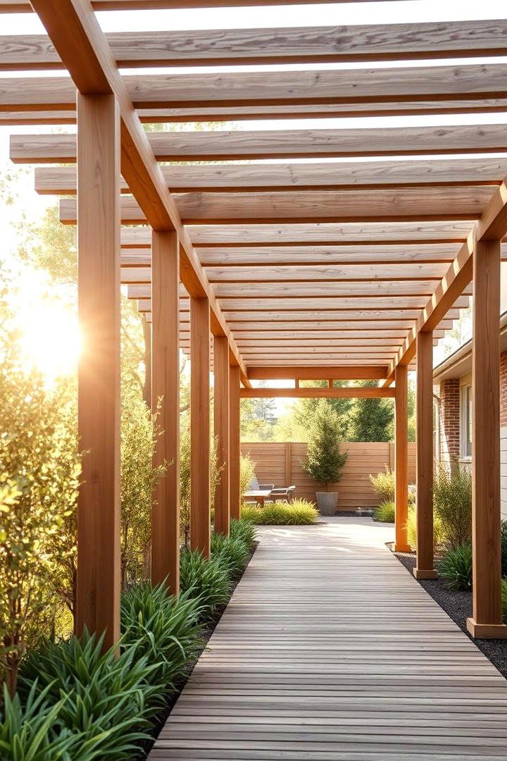 Enchanting Pergola Walkway - 30 Wooden Walkway Ideas