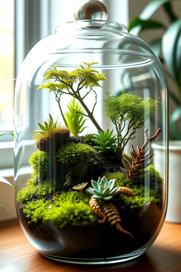 Enclosed Micro Ecosystem Terrarium - 30 Terrarium Ideas