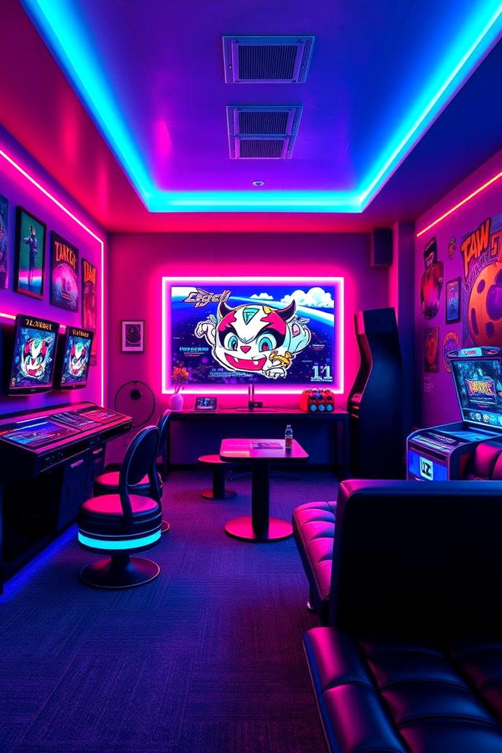 Energetic Game Room Lighting - 30 Aesthetic Room Ideas With Led Lights