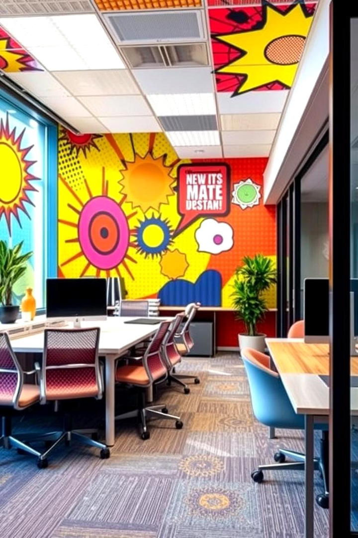 Energetic Pop Art - 30 Office Wallpaper Ideas