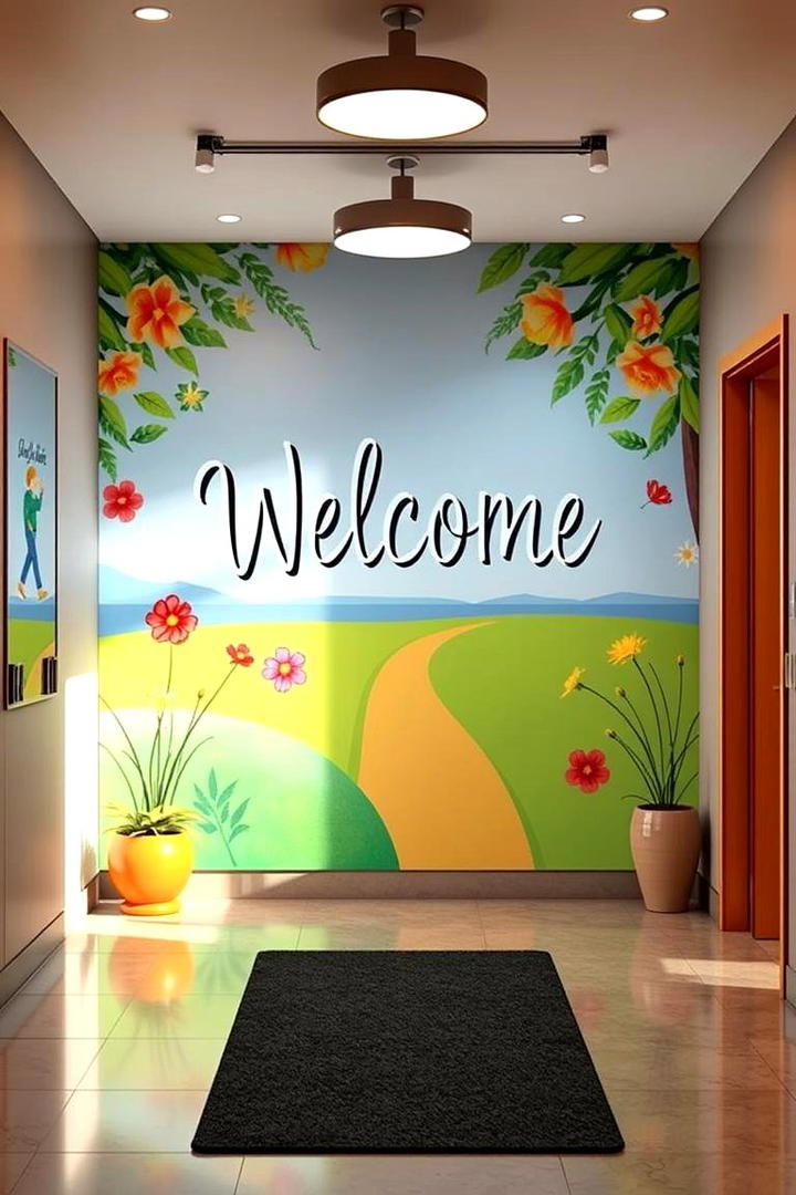 Entryway Welcome Mural - 30 Interactive Murals