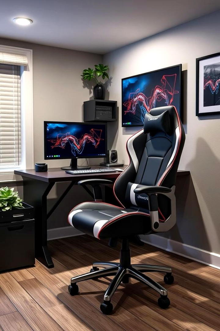 Ergonomic Gaming Chair - 30 Basement Furniture Ideas