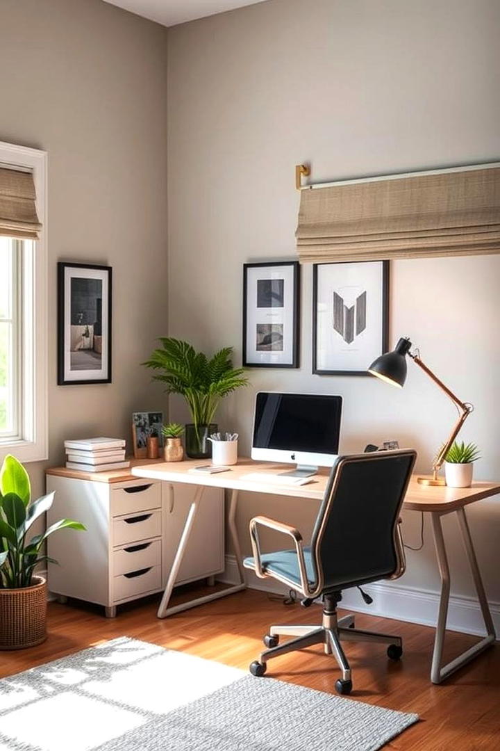 Ergonomic Lamp Placement - 30 Home Office Lighting Ideas