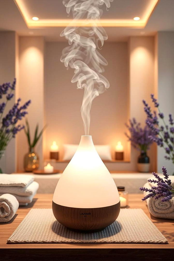 Essential Oil Diffusers for Scented Serenity - 30 Spa Decor Ideas