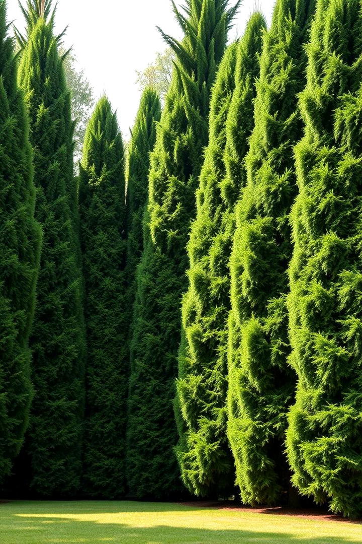 Evergreen Tree Barrier - 30 Backyard Privacy Ideas