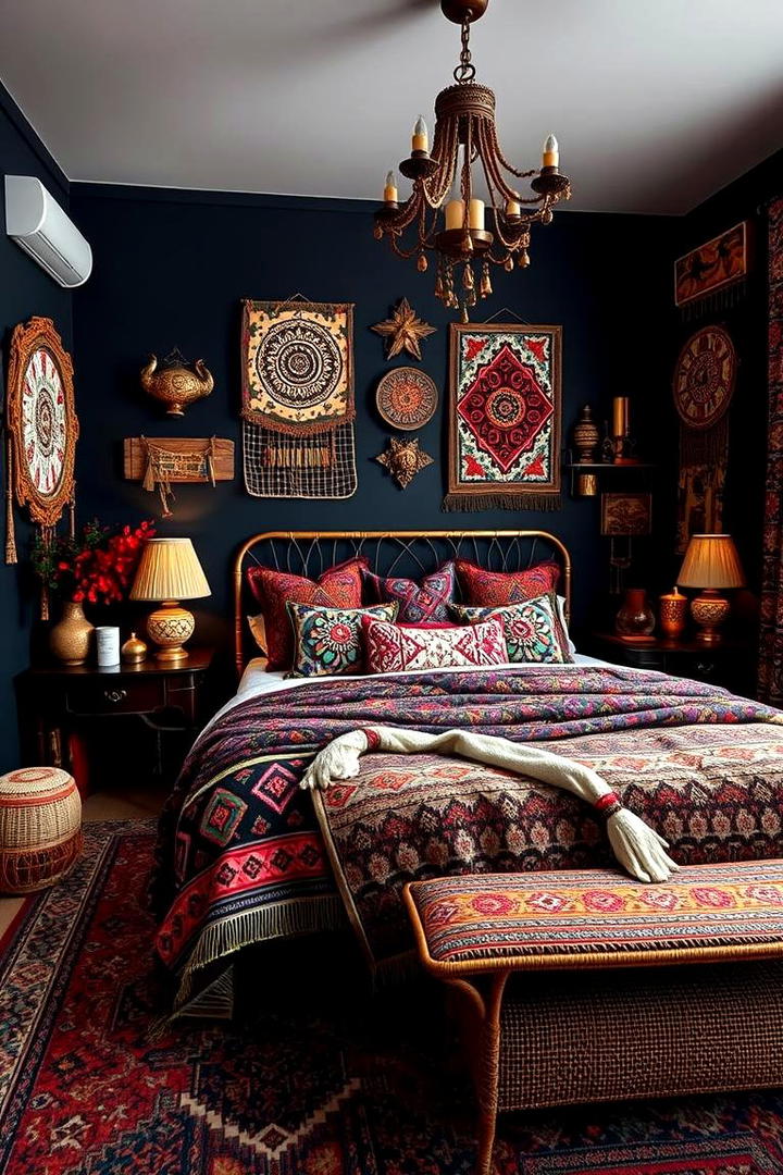 Exotic Ethnic Decor - 30 Dark Boho Bedroom Ideas