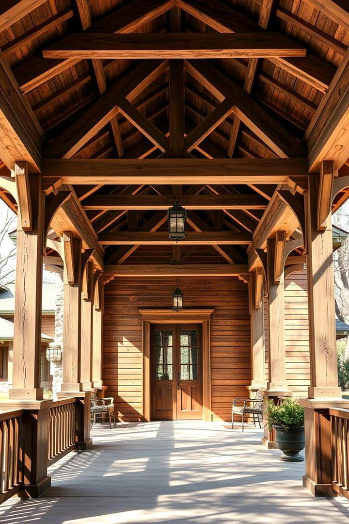 Exposed Beams and Rustic Trusses - 30 Southern Front Porch Ideas