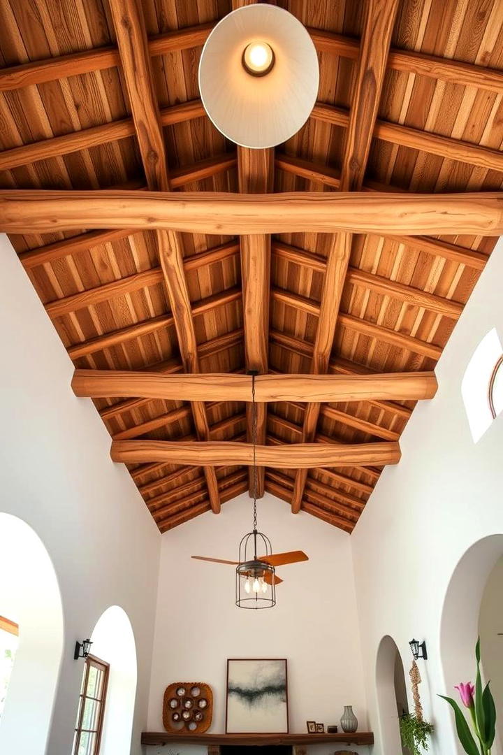 Exposed Ceiling Beams - 30 Mexican Style House Design Ideas