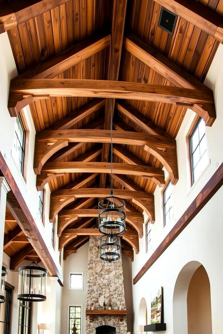 Exposed Wooden Beams Cathedral Ceiling - 30 Cathedral Ceiling Ideas