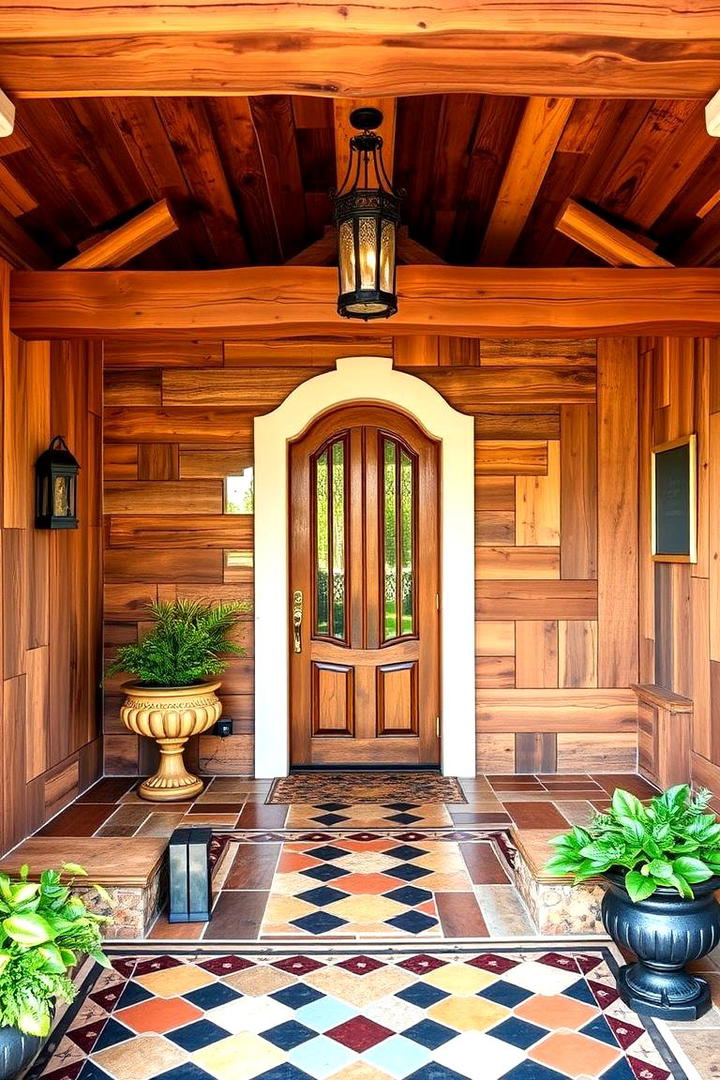 Exposed Wooden Planks - 30 spanish style front porch ideas