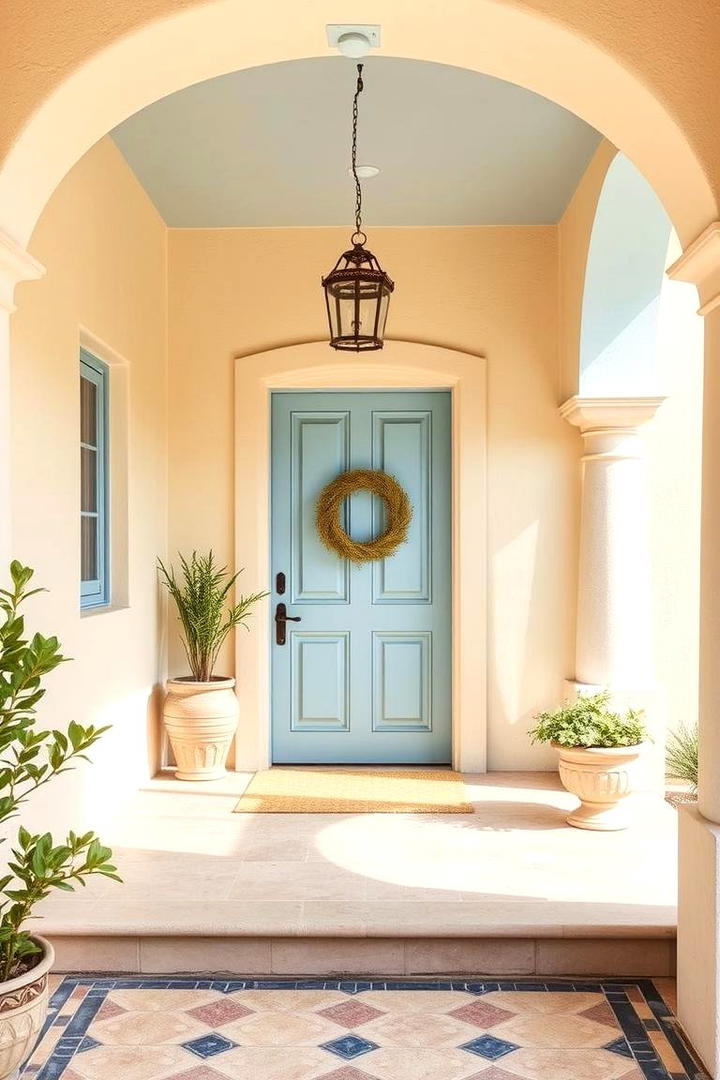 Faded Pastel Color Palette - 30 spanish style front porch ideas