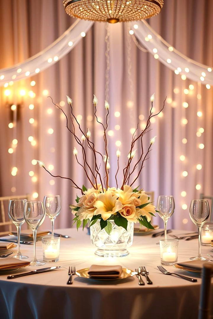 Fairy Light Glow Display - 30 Baby Shower Centerpiece Ideas