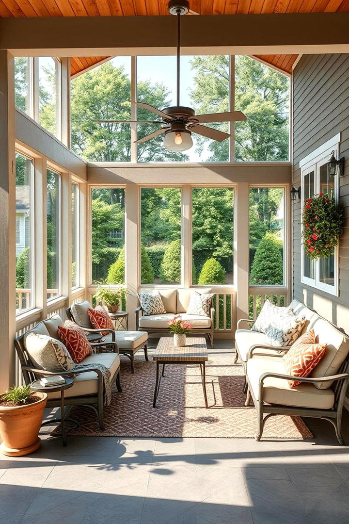 Family Friendly Gathering Spot - 30 Enclosed Porch Ideas