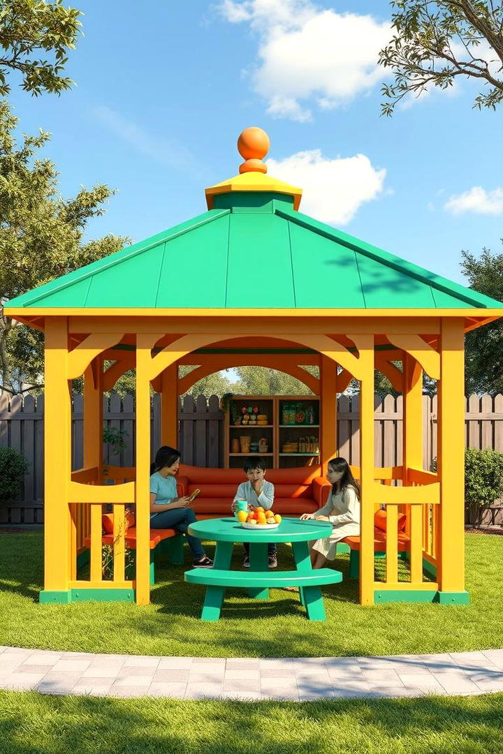 Family Friendly Play Gazebo - 30 Backyard Gazebo Ideas