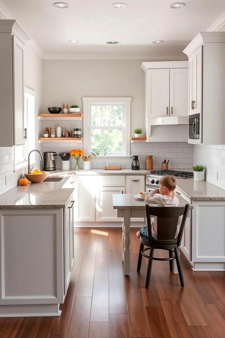 Family Friendly U Shaped Kitchen with Functional Layout - 30 U Shaped Kitchen Ideas