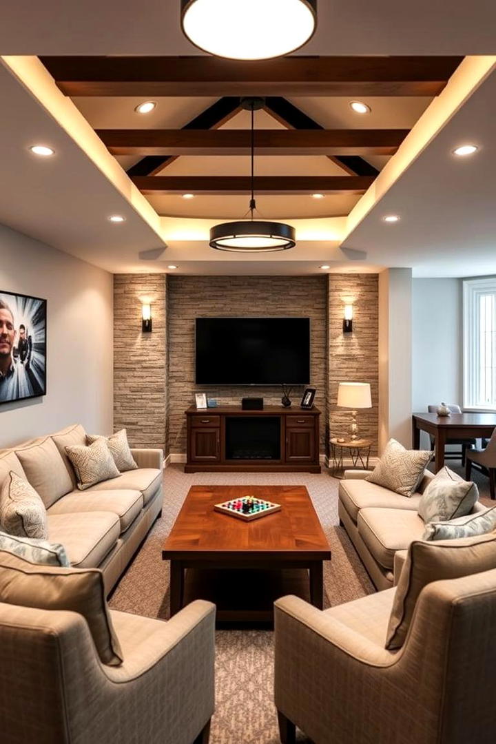 Family Game Night Hub - 30 Basement Game Room Ideas