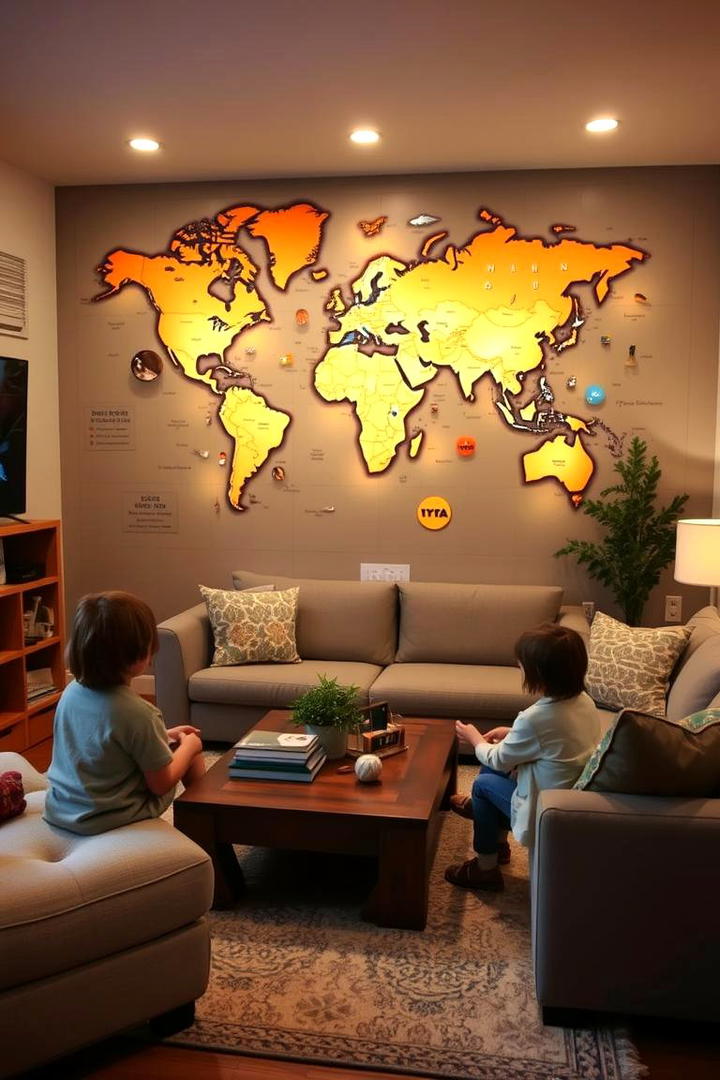 Family Room Interactive Map - 30 Interactive Murals