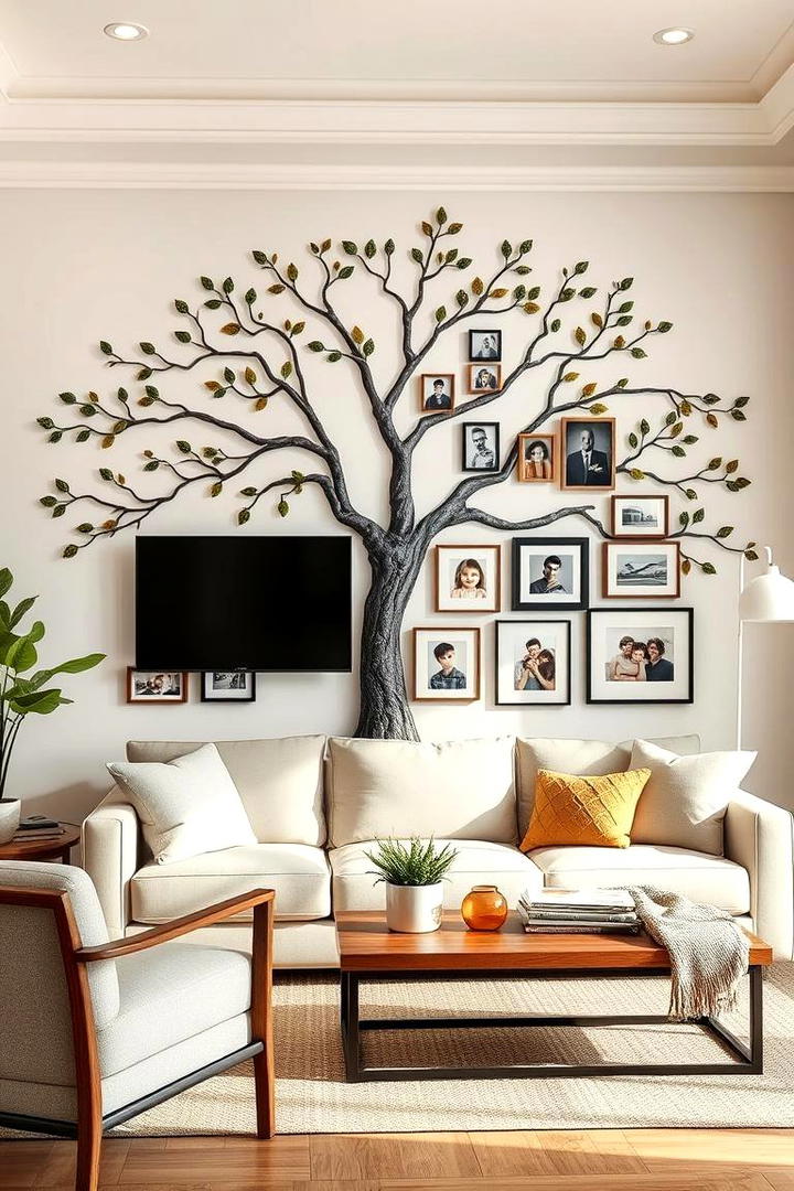 Family Tree Layout - 30 Family Picture Wall Ideas