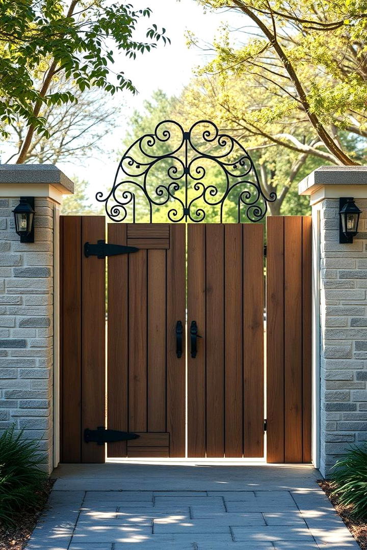 Farmhouse Charm Gate - 30 Front Gate Ideas