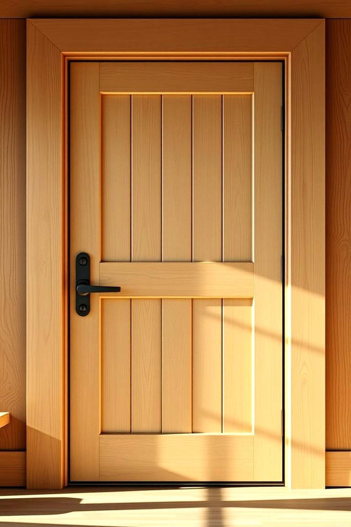 Farmhouse Door with Natural Finish - 30 Farmhouse Front Door Ideas