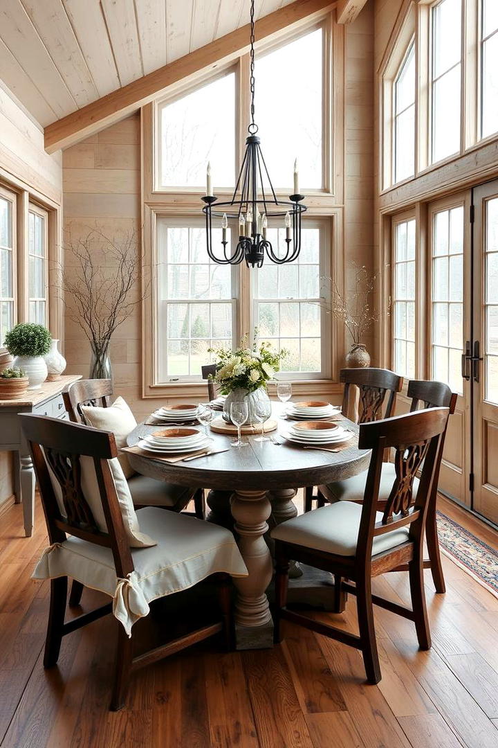 Farmhouse Fresh Dining Design - 30 Sunroom Dining Room Ideas