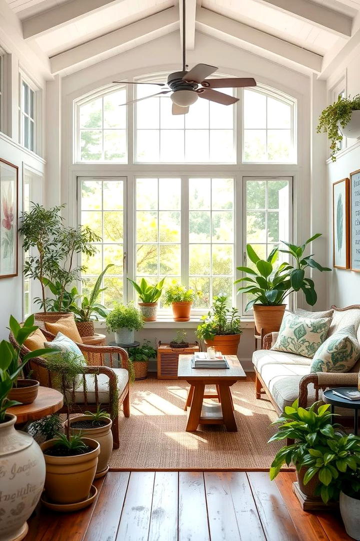 Farmhouse Garden Room - 30 Farmhouse Sunroom Ideas