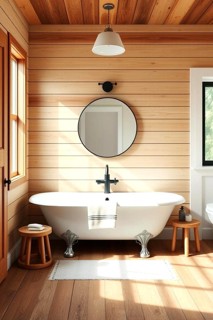 Farmhouse Shiplap Wall - 30 Bathroom Wall Ideas