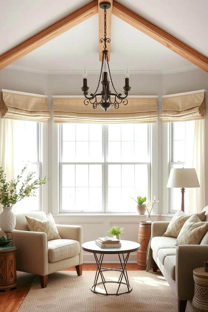 Farmhouse Window Dressings - 30 Small Rustic Living Room Ideas