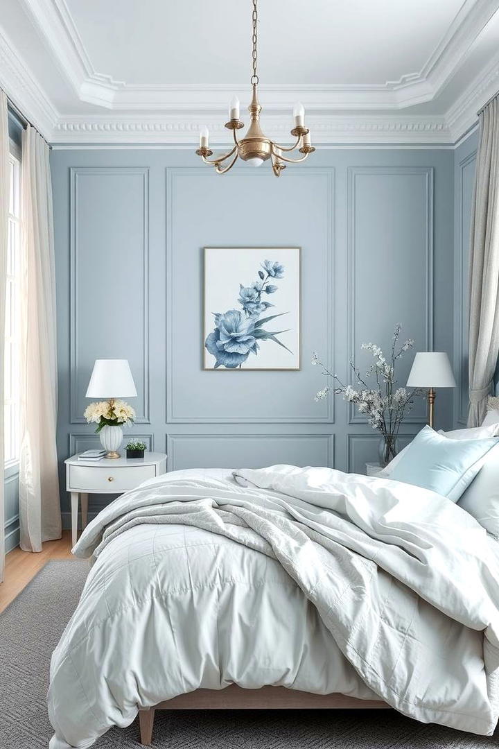 Feminine and Fresh Retreat - 30 Blue and Grey Bedroom Ideas