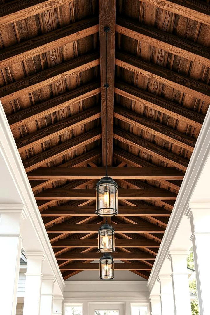 Floating Beam Illumination - 30 Porch Ceiling Ideas