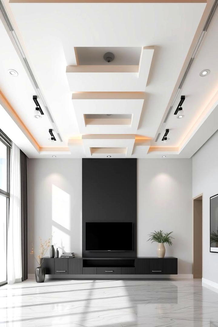 Floating Panel Pop Style - 30 Pop Ceiling Design Ideas