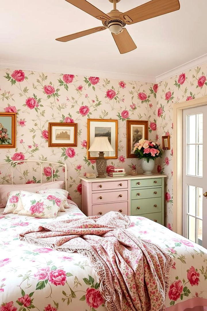 Floral Inspired Cozy Haven - 30 Cottage Bedroom Ideas