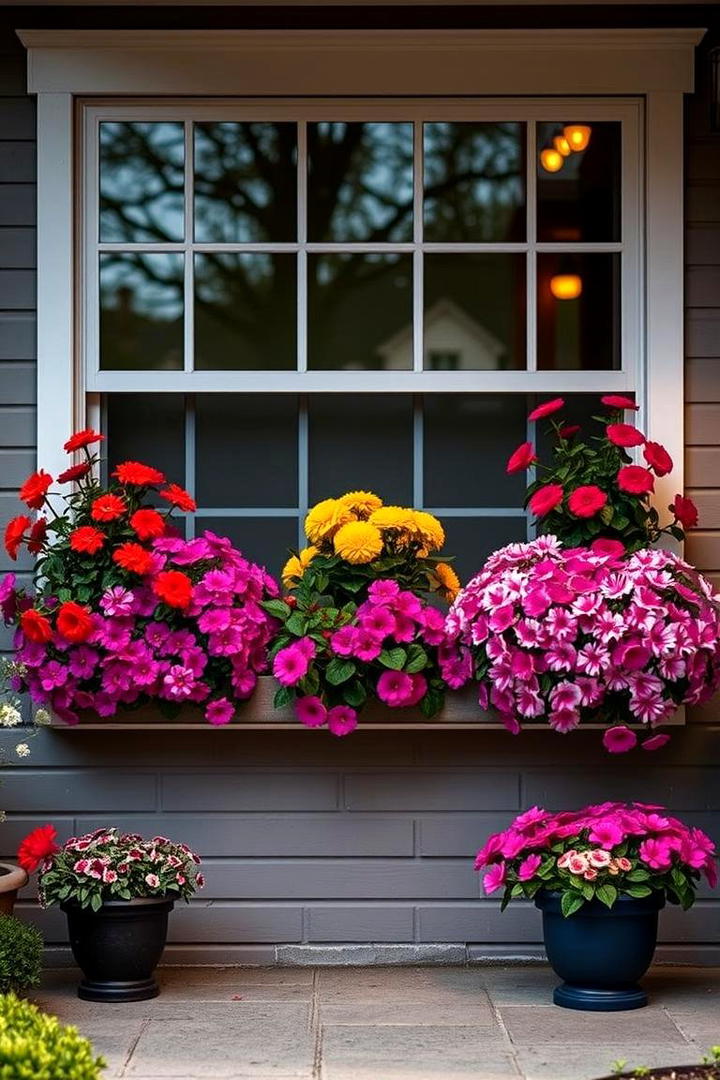 Floral Window Boxes - 30 Small Front Porch Ideas