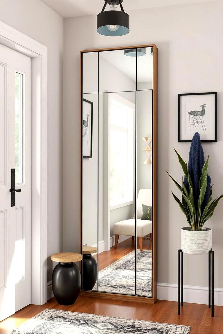 Foldable Entryway Mirror - 30 Entryway Mirror Ideas